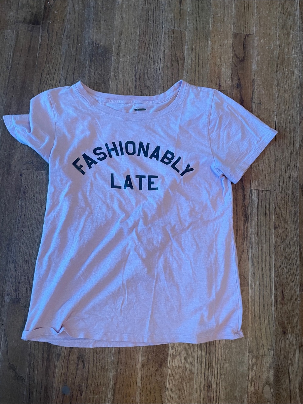 J. Crew Lavender 'Fashionably Late' Short Sleeve Tee